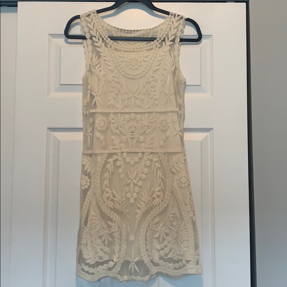 Express Dresses & Skirts - Lace Cream Dress